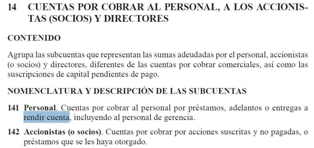 Asiento contable de Entregas a rendir cuenta al gerente Asiento contable de Entregas a rendir cuenta al gerente